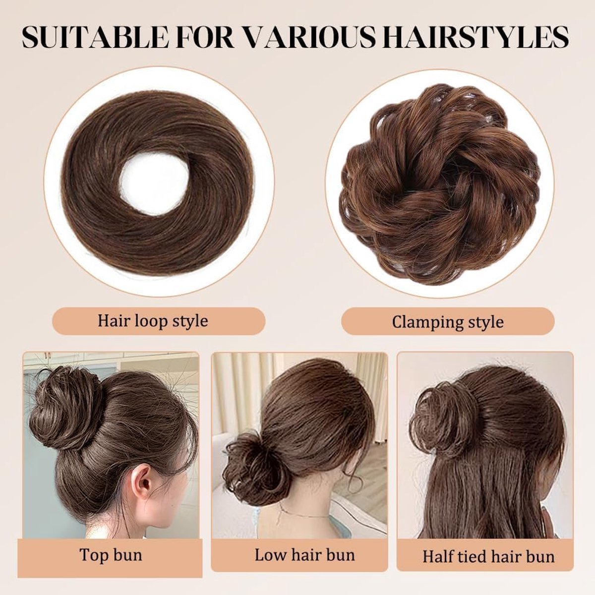 Haarstuk Clip Wig - Lichtbruin - Echt haar - Creëer eenvoudig volume - ShopVlot