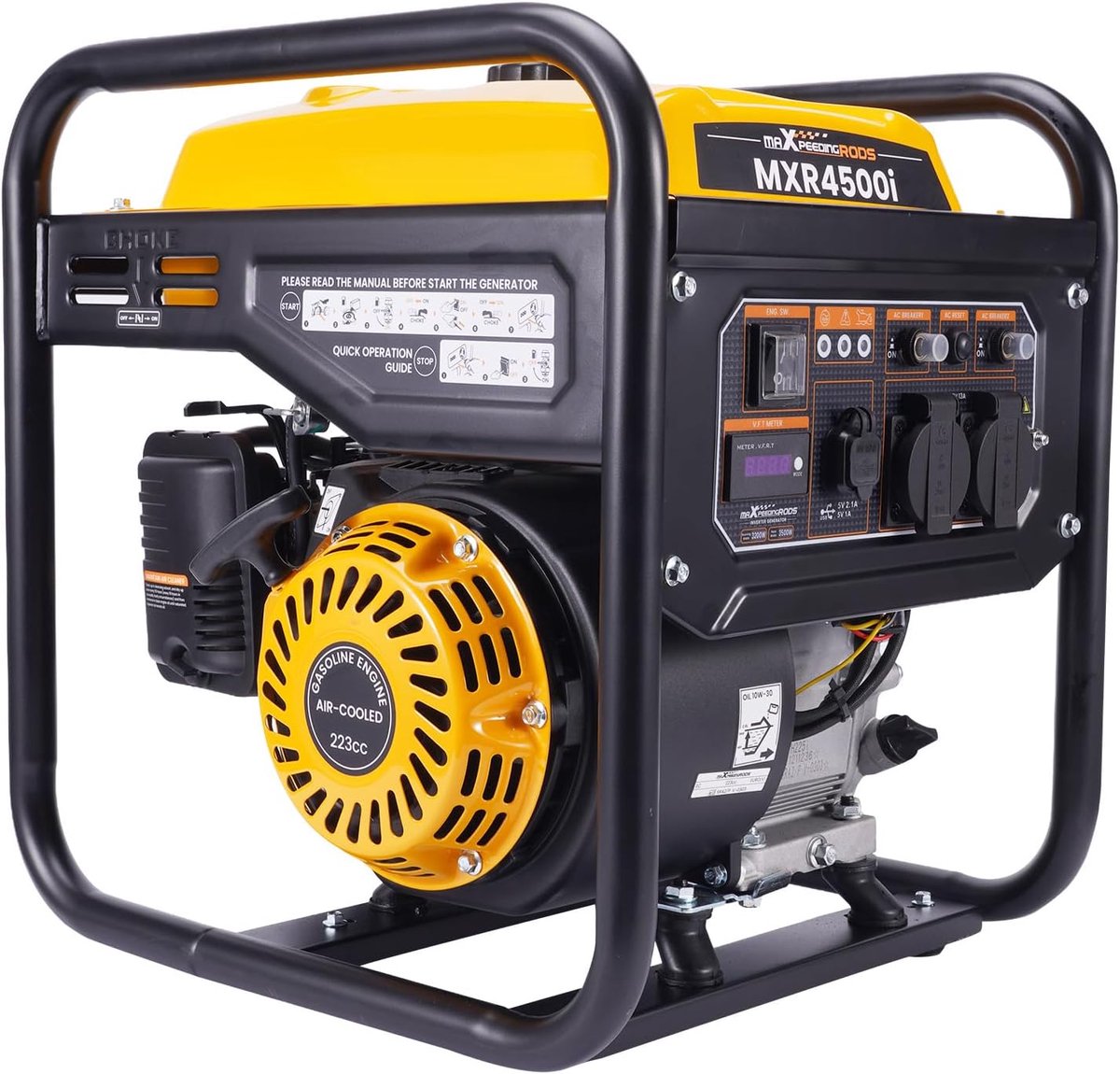 Industrohome 3500 W Inverter Power Generator Benzine met 230 V Aansluitingen
