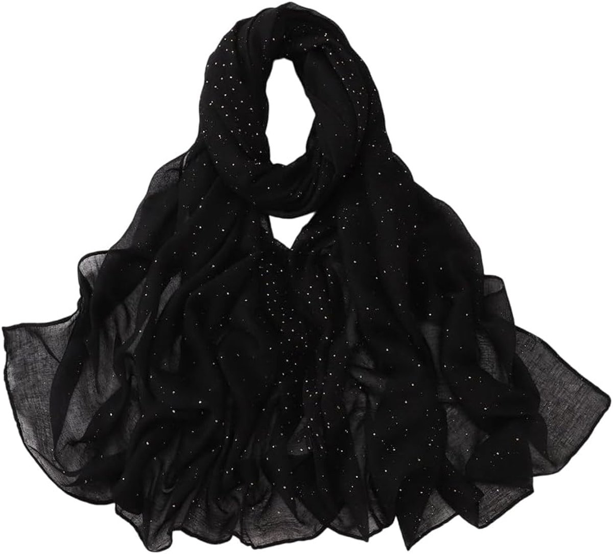 860MM Lange Zwarte Transparante Sjaal Wraps Cape Vintage Tule Sjaals Zachte Kant Trimmen Stof Elegante Chiffon Mouwen Sjaals voor Vrouwen Jurken Kleding Decoraties Bruiloft Verjaardag