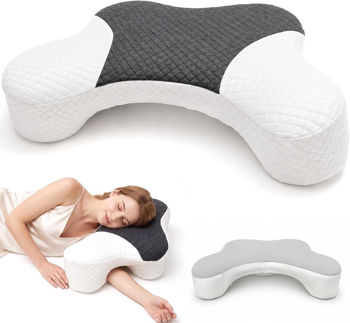 Para dormir de lado con sisa, almohada cervical