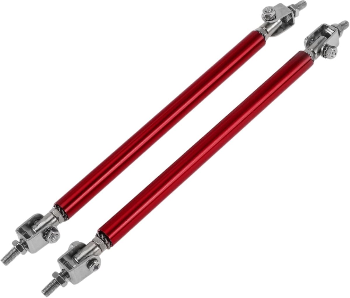 2 stuks 15 cm verstelbare steunstangen voor de voorste achterste lip steunstangen van aluminiumlegering rood