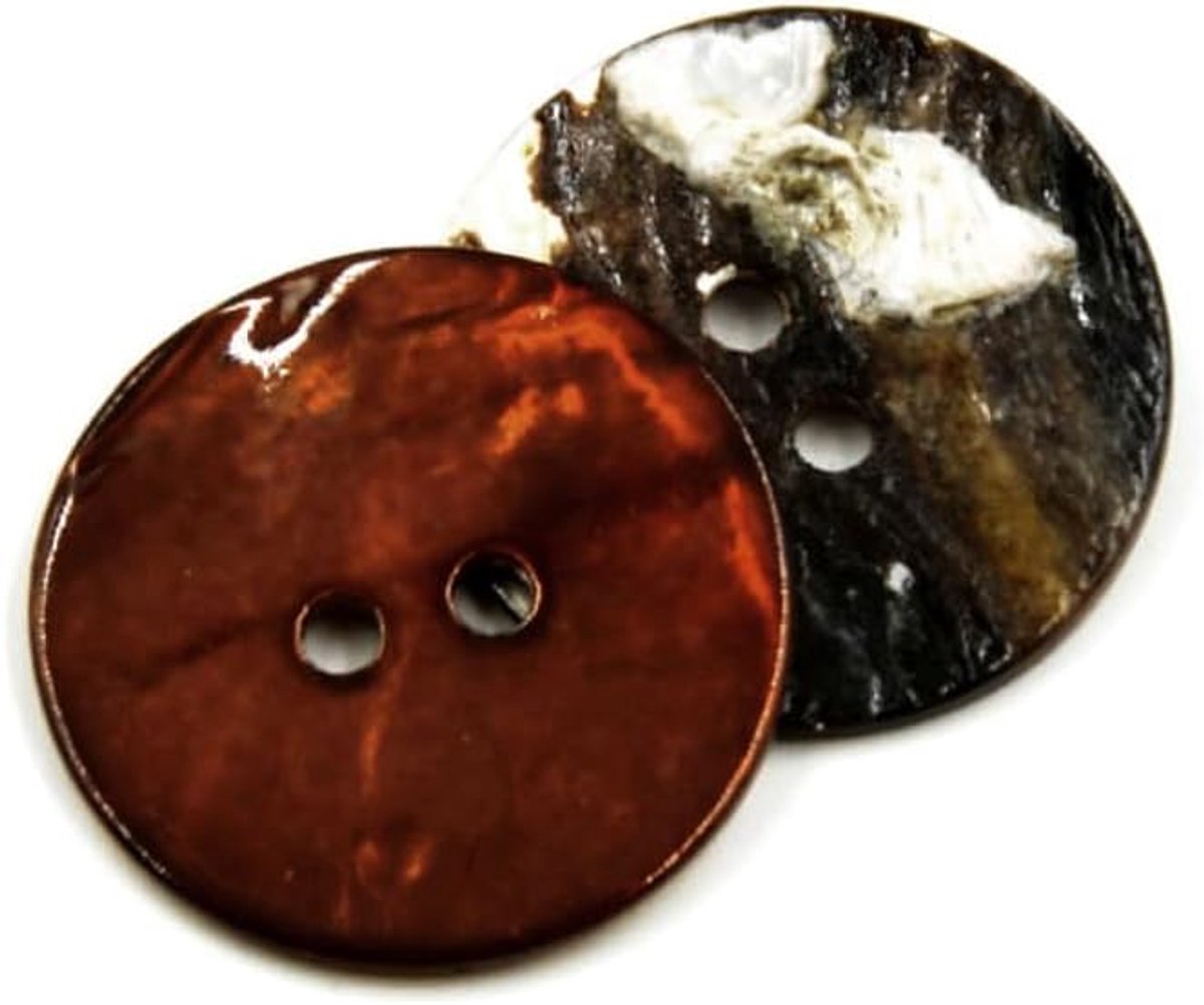 10 stuks natuurlijke schelpknoppen, ronde knoppen met 2 gaten om te naaien en knutselen, knoppen voor DIY naaien truien jassen vest, pak, overhemd, gebreide jas, kostuums outfit naaien