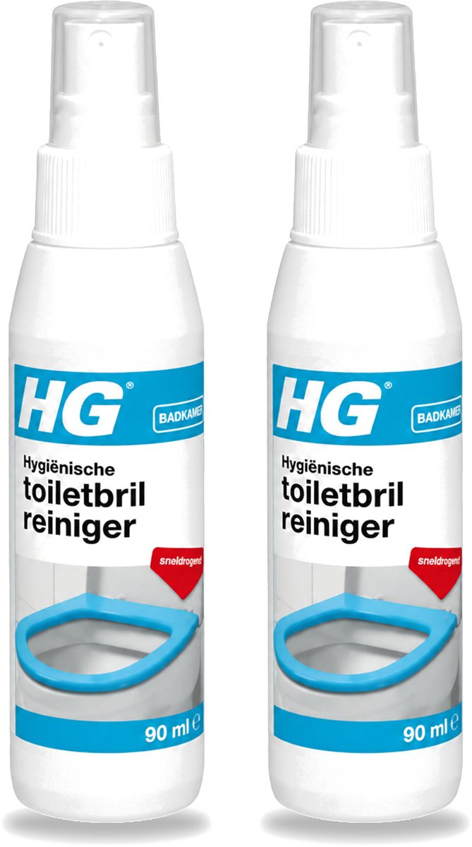 2 x HG - Badkamer - Hygiënische Toiletbrilreiniger - Sneldrogend - 90 ml - Voordeelverpakking - 2 stuks