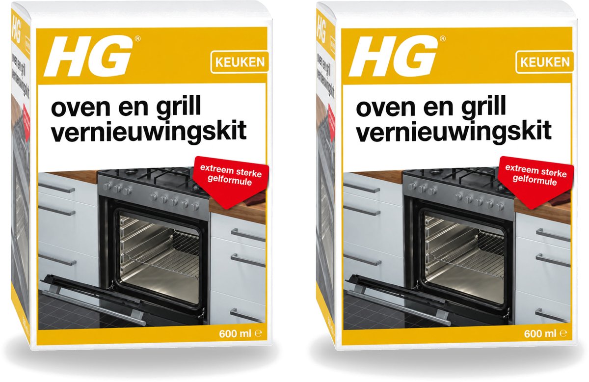 2 x HG - Oven & Grill Vernieuwingskit - Sterke Gelformule - 600 ml - Bulkverpakking - 2 stuks