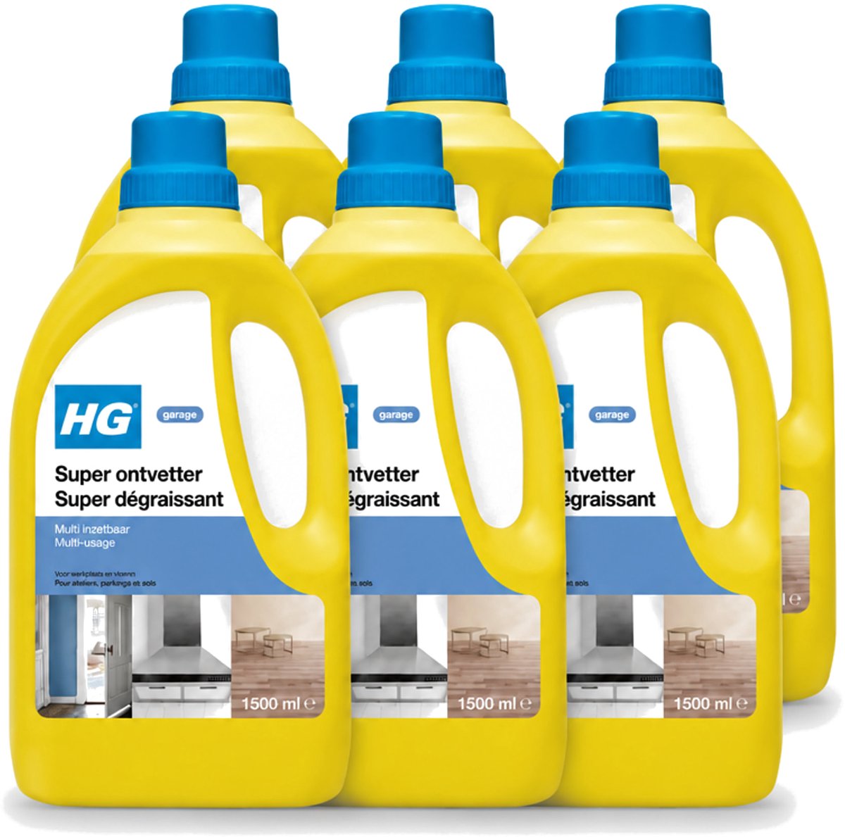 6 x HG - Super Ontvetter - 1,5 L - Voordeelverpakking - 6 stuks