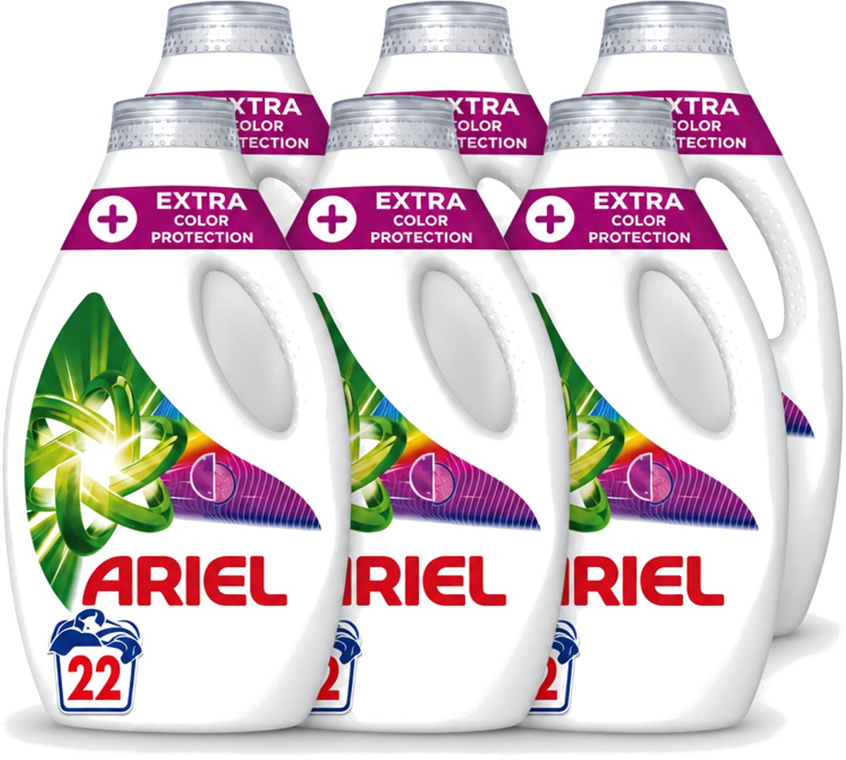 6 x Ariel – Vloeibaar Wasmiddel – Extra Color Protection – 990 ml – 22 wasbeurten - Voordeelverpakking - 6 stuks