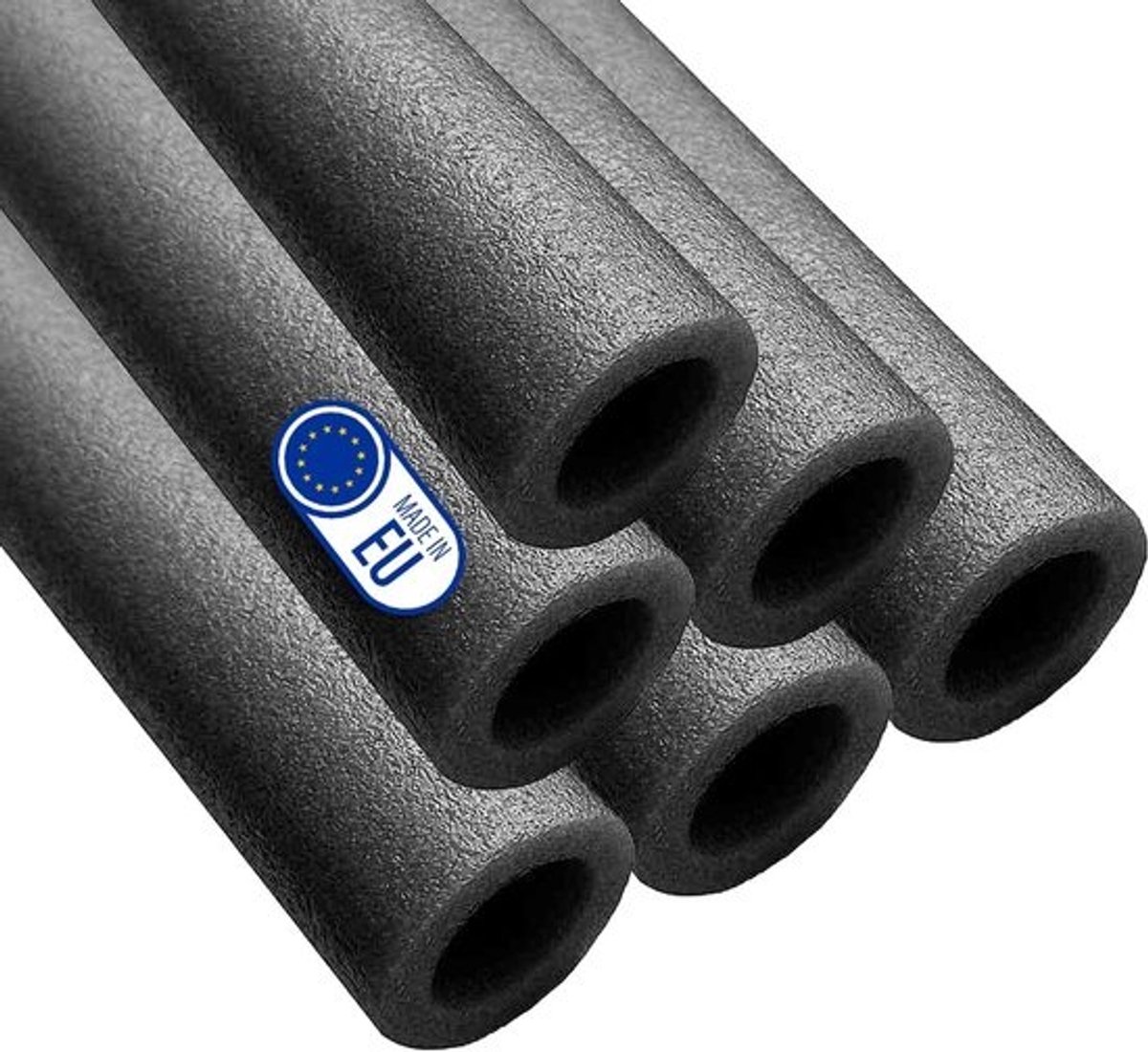 6x schuimrubberen afdekkingen voor trampolinestangen - 180 cm - Universele stangbescherming - Grijs