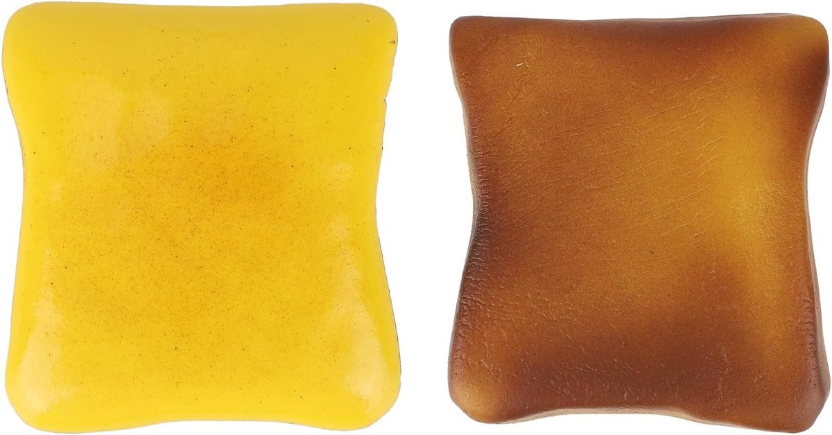 Squishy, 11,5x10,5x4cm Superzacht Langzaam Terugverend Voedsel Squishy Speelgoed voor Volwassenen en Kinderen Feestartikelen & Bureaudecoratie (Geel)
