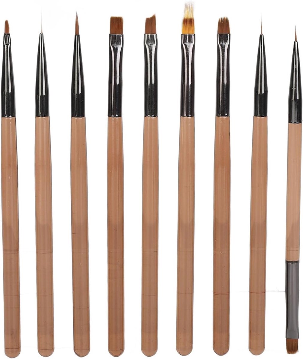 Nagelborstelset 7-delig, Poly-extensie Gel-builderborstel, Nail Art-tips Schilderpen voor Acryltoepassing Salon Doe-het-zelf