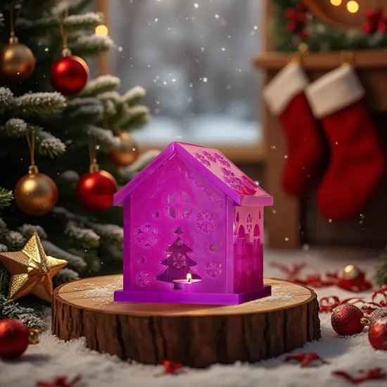 Vormen voor huizen, siliconen vorm voor huizen, maak je eigen kerstdorp, mooie kerstcadeaus en doe-het-zelfprojecten (sneeuwvlokken) — afbeelding 3