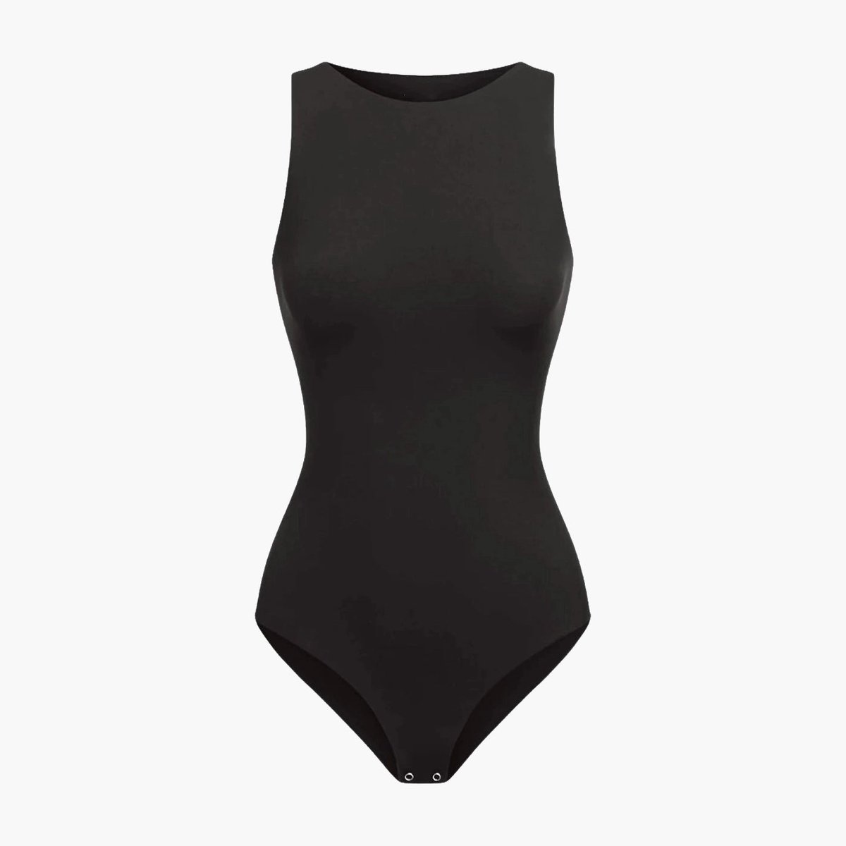 cfab - Bodysuit met ronde hals en string - Zwart - 3XL - Corrigerende Body - Naadlos - corrigerend ondergoed dames