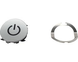 Power-knop Een uit knop zilver met veerclip, compatibel met Braun Series 9 scheerapparaat type 5790 5791 5793, onderdeelnummer 80729804 voor 9050cc 9290cc 9330s 9355s 9365cc 9385cc 9390cc