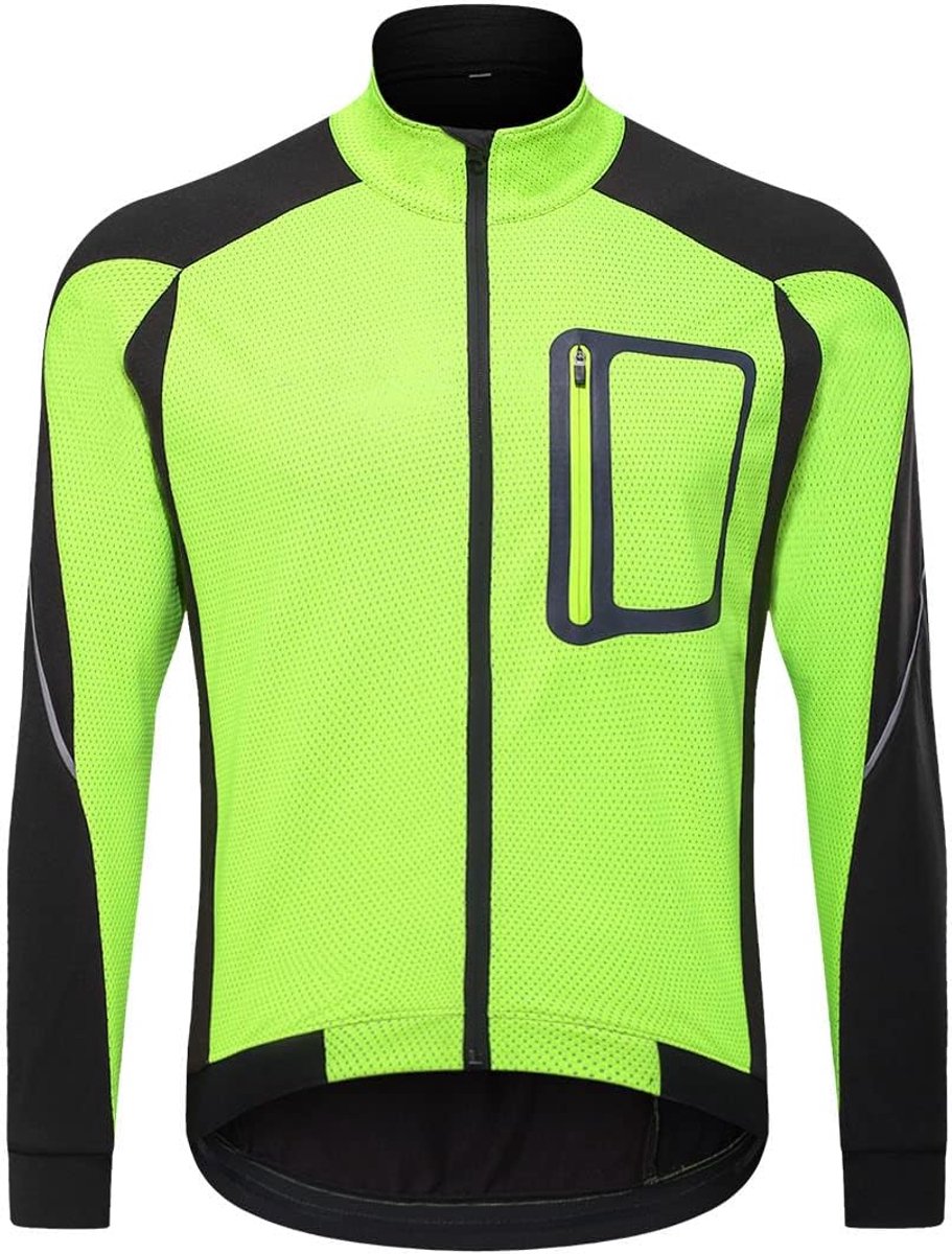 Winter fleece Running fietsen kleding warm plus fleece mountainbike fiets jas Winddicht Waterdicht