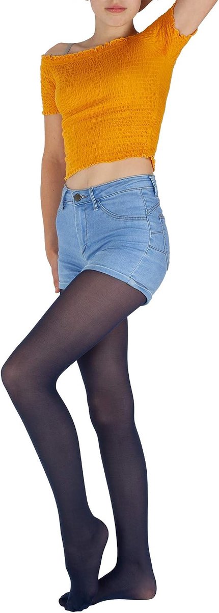 Panty, meisjes, microvezel, 40 den, maat 104-158, semi-transparant, gekleurd