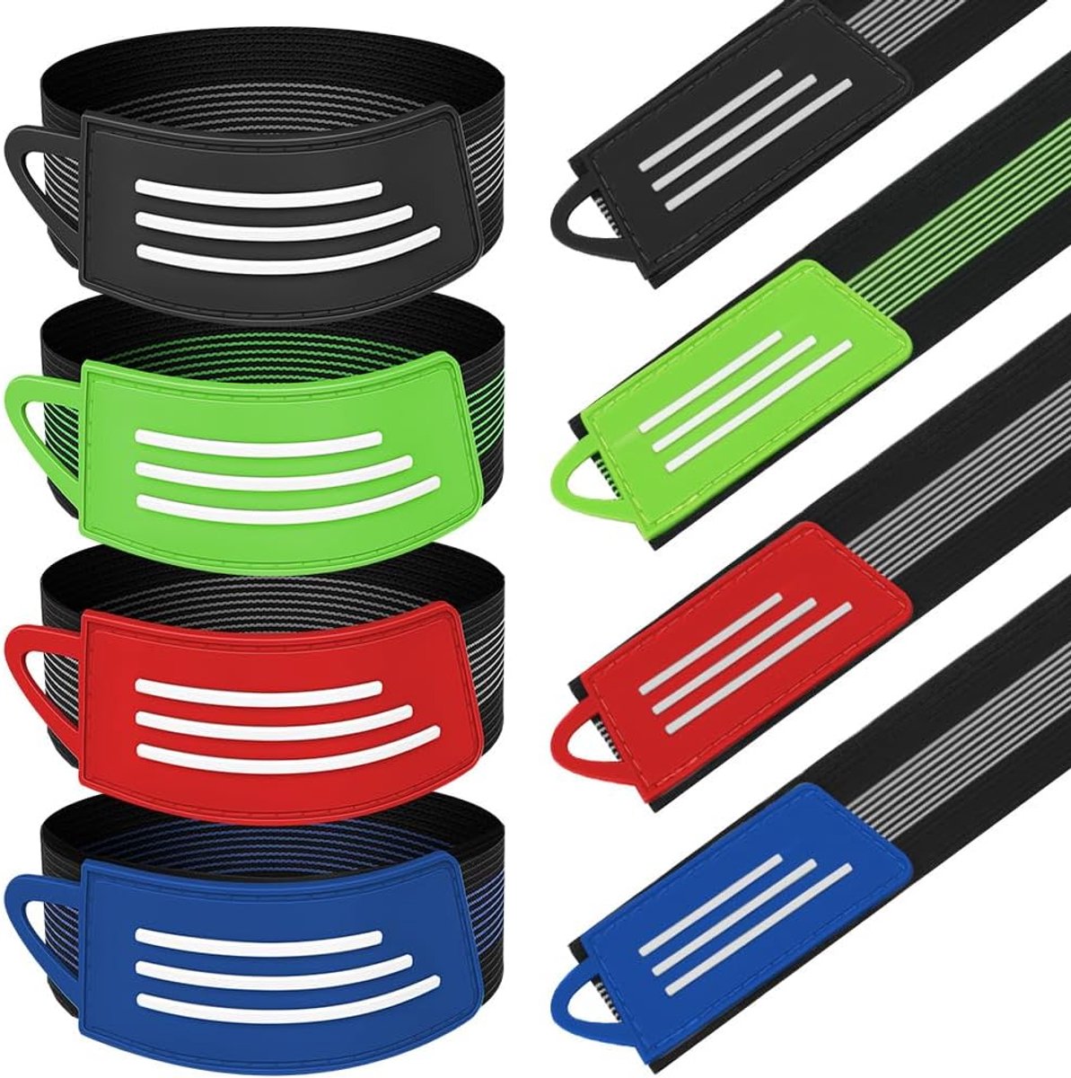 8 Stuks Fietsbroekklem Fietsbroekbescherming Fietsbroekband Elastische Broekklemmen met Klitteband voor Joggen Fietsen Outdoor Wandelen Vissen Jagen