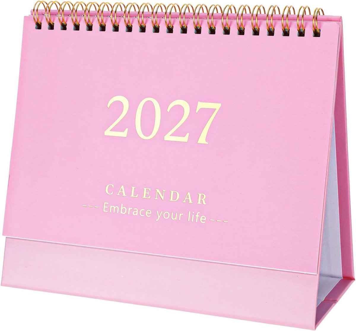 2027 Britse kalender, bureaukalender 2026-2027, roze