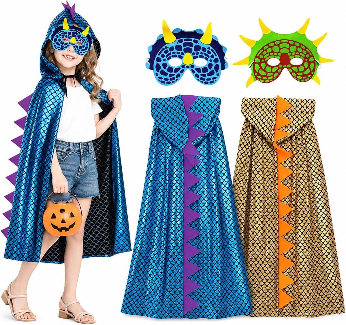 2 stuks dino-kostuum voor kinderen, Halloween-kostuum voor kinderen