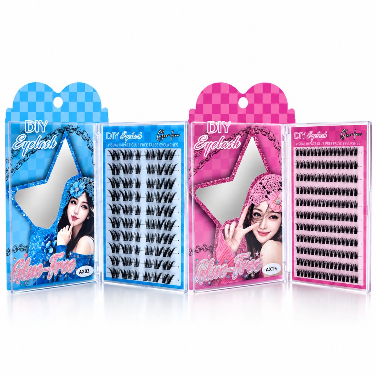 Guardian Beauty Wimper Naturel - Lijmvrije Extensions Set - Cluster Wimpers - Kunstwimpers - Code: AX03 + AX15