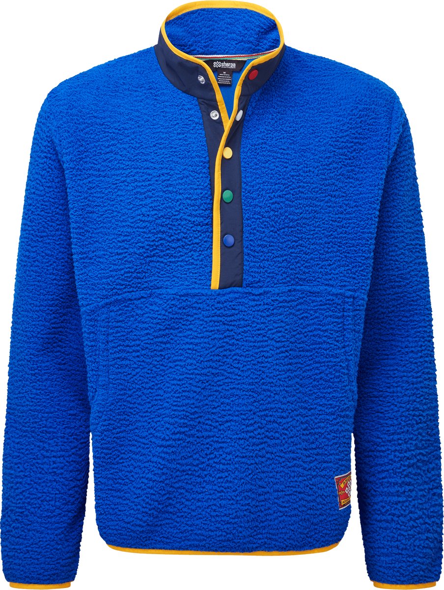 Sherpa Adventure Gear Tarcho Kwart Drukknoop Pullover Levendig Blauw