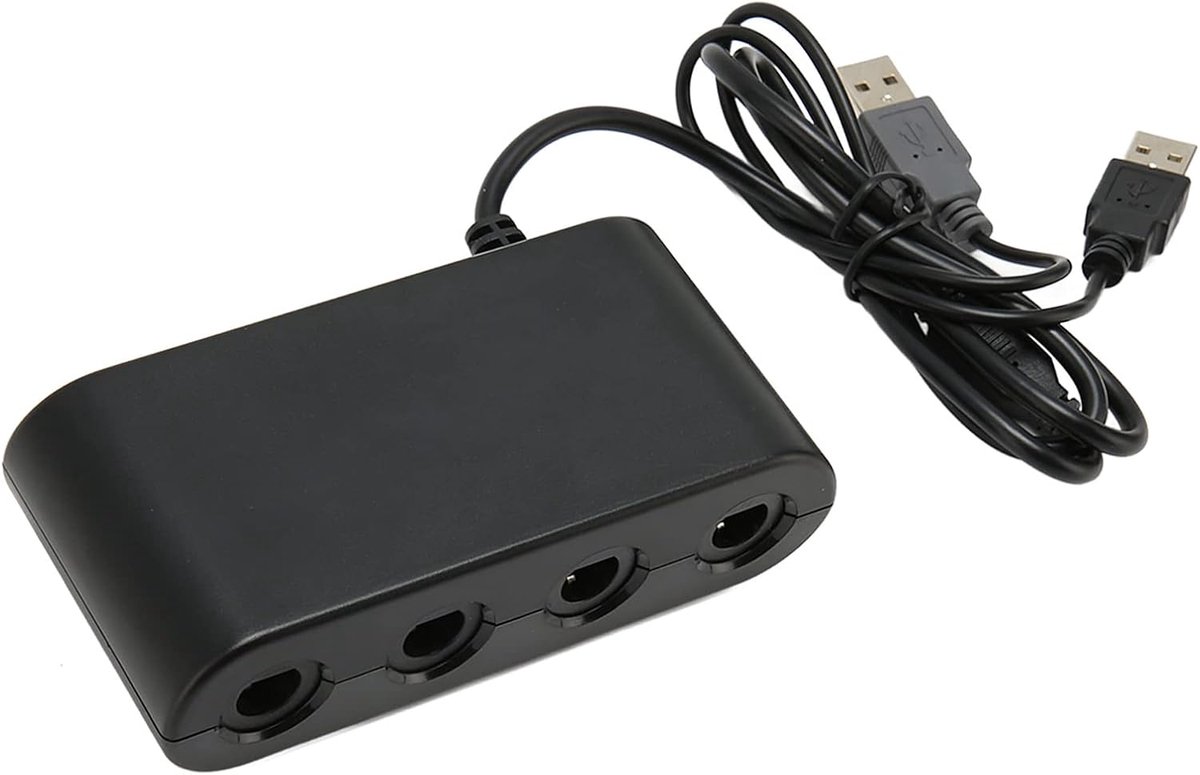 Gamecontroller Adapter 4 Poorten - 3-in-1 voor PC en U - Vibratiefunctie - Eenvoudig aansluiten en spelen - ShopVlot