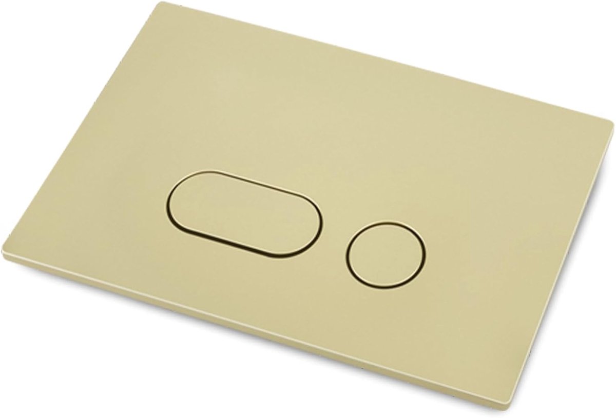 Toilet drukplaat dubbele spoeling - Goud - Inclusief spoelhefboom en montageframe - Eenvoudige installatie - ShopVlot