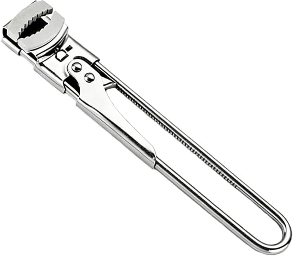 Flesopener handmatig 19 cm - roestvrij staal - verstelbare dekselopener - antislip voor senioren - ShopVlot