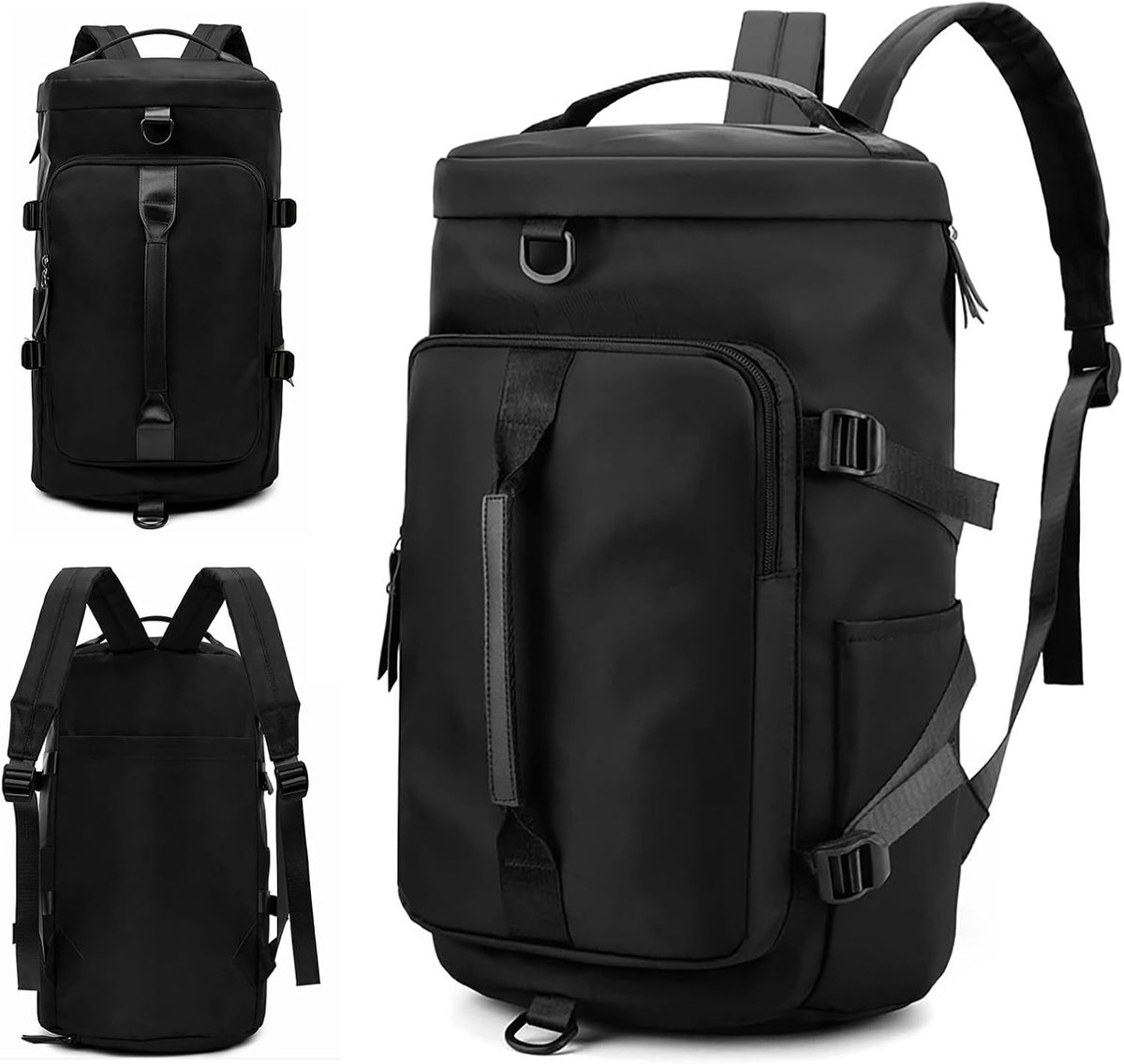 Sporttas rugzakfunctie 45x26x24 cm - waterdicht Oxford-weefsel - met schoenenvak - ideaal voor fitness - ShopVlot