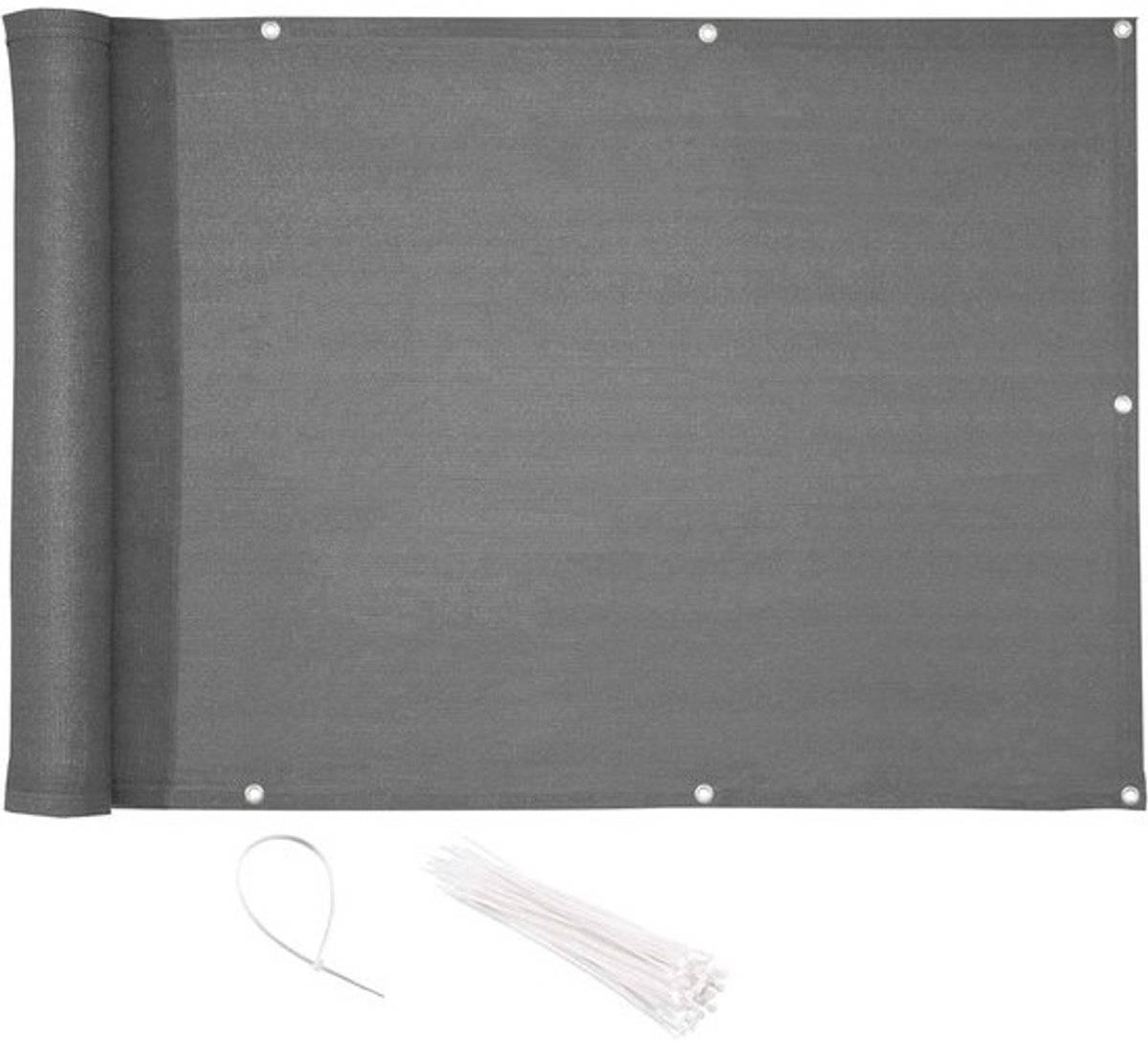 Privacy screen voor balkon - 0,75 x 3 m - Antraciet - Ademend en duurzaam
