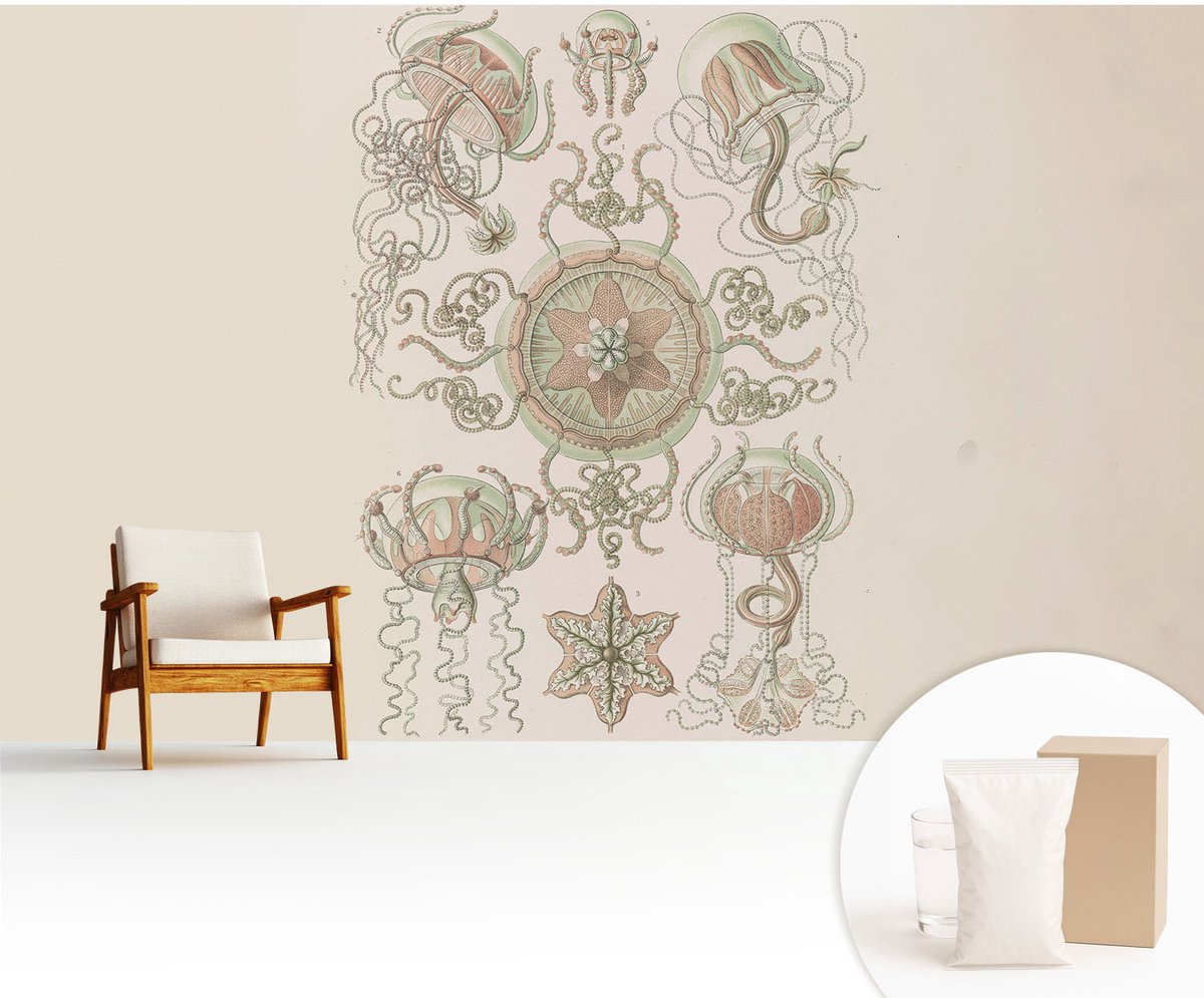 Wallfluent Fotobehang - Beige Vliesbehang - 416x254 cm - Onderwaterwereld Muurschildering - Gang behang Deel - Fotobehang Vlies - Slaapkamer behang