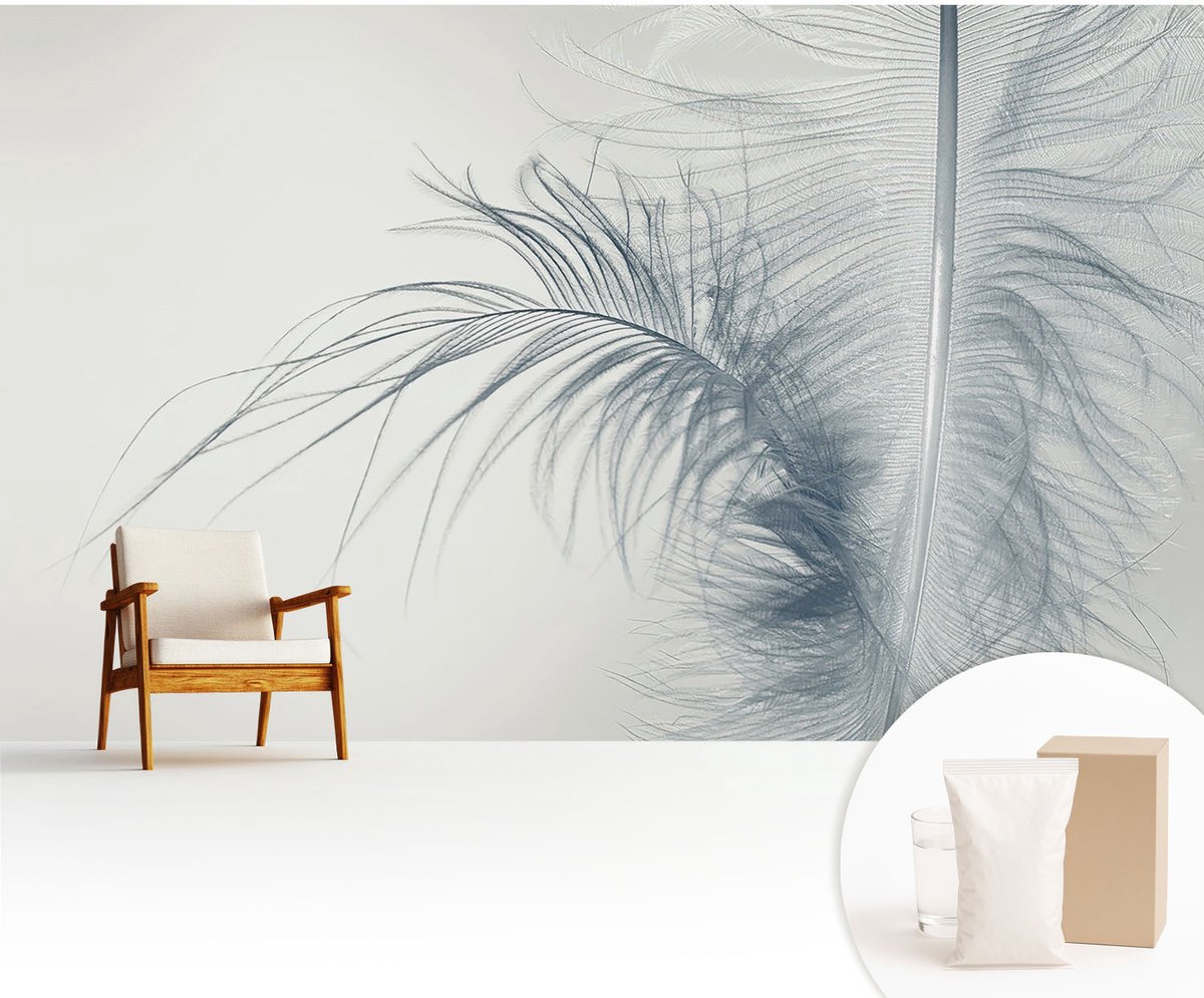 Wallfluent Fotobehang - Wit Vliesbehang - 416x254 cm - Fijne Veer Muurschildering - Slaapkamer behang Achtergronden En Patronen - Fotobehang Vlies - Slaapkamer behang