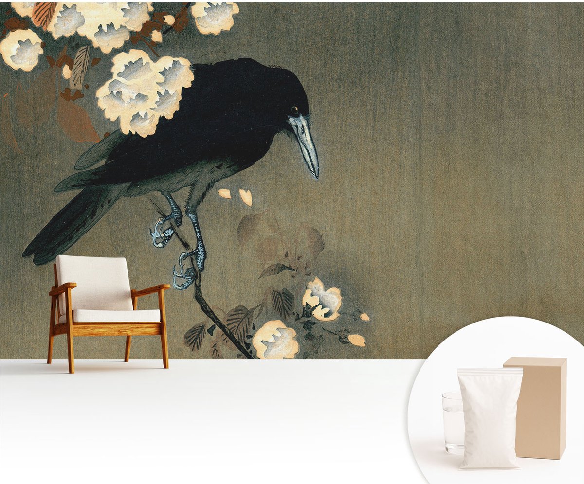 Wallfluent Fotobehang - Grijs Vliesbehang - 416x254 cm - Exotische Natuur Muurschildering - Gang behang Dieren - Fotobehang Vlies - Gang behang