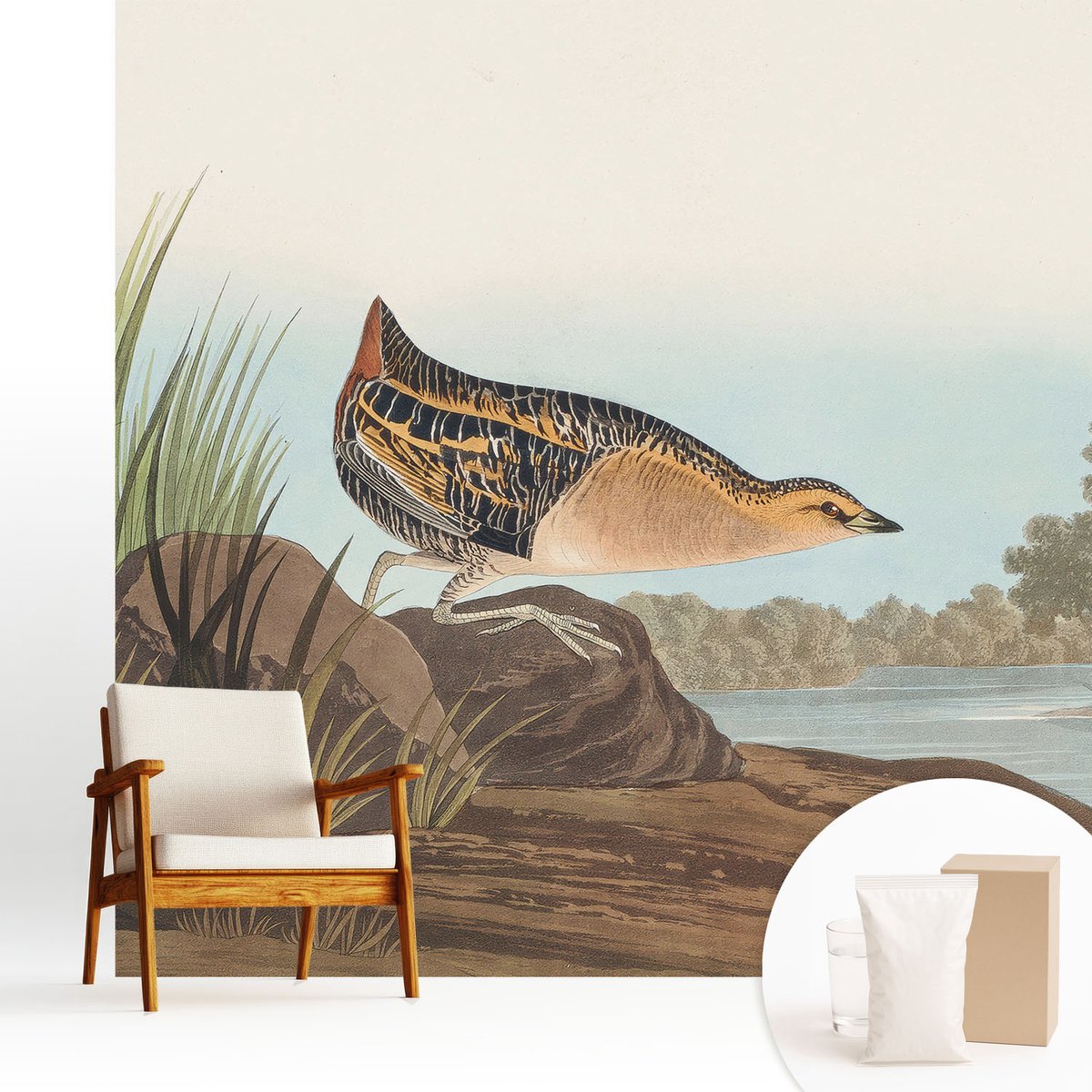Wallfluent Fotobehang - Groente Vliesbehang - 250x250 cm - Natuurlijke Scène Muurschildering - Slaapkamer behang Dieren - Fotobehang Vlies - Slaapkamer behang