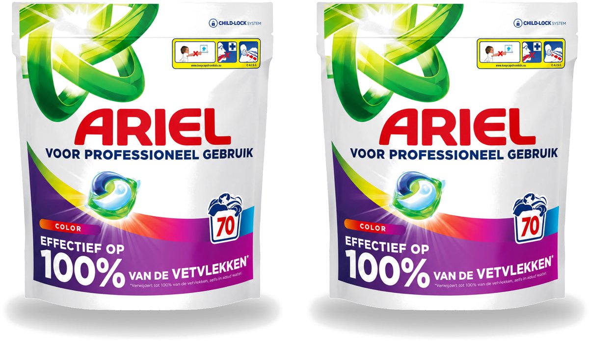2 x Ariel – Wasmiddel Pods – All-in-1 Color – Kleurbehoud – 70 wasbeurten - Voordeelverpakking - 2 stuks