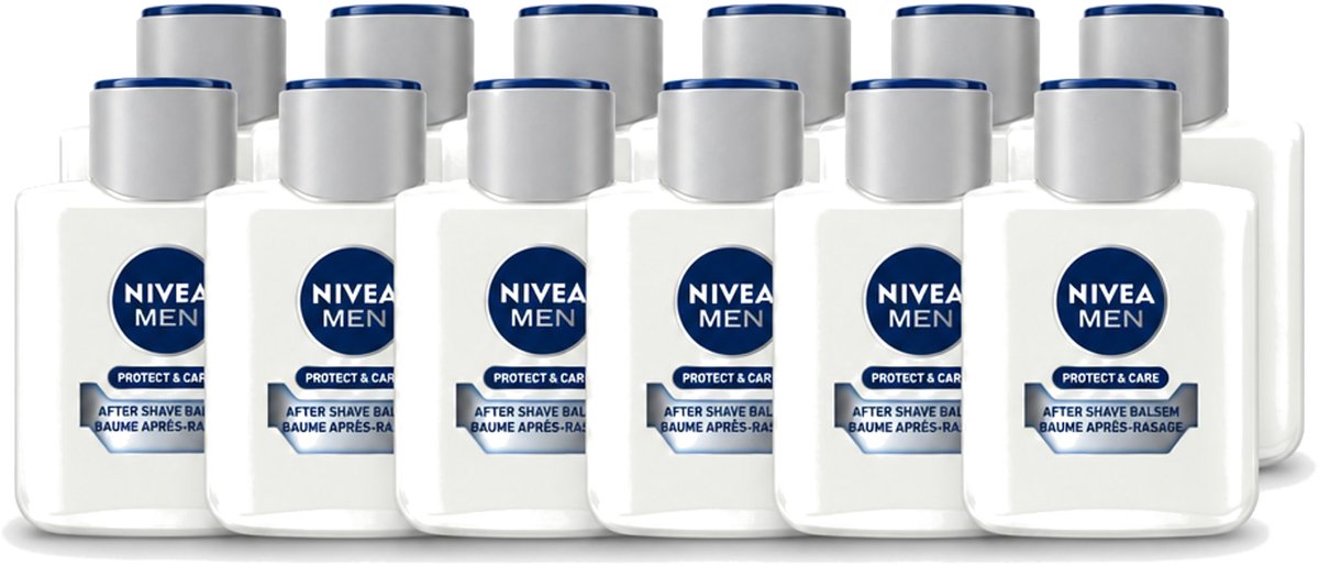 12 x Nivea - Men - Protect & Care Aftershave Balsem - Balm - 100 ml - Voordeelverpakking - 12 stuks