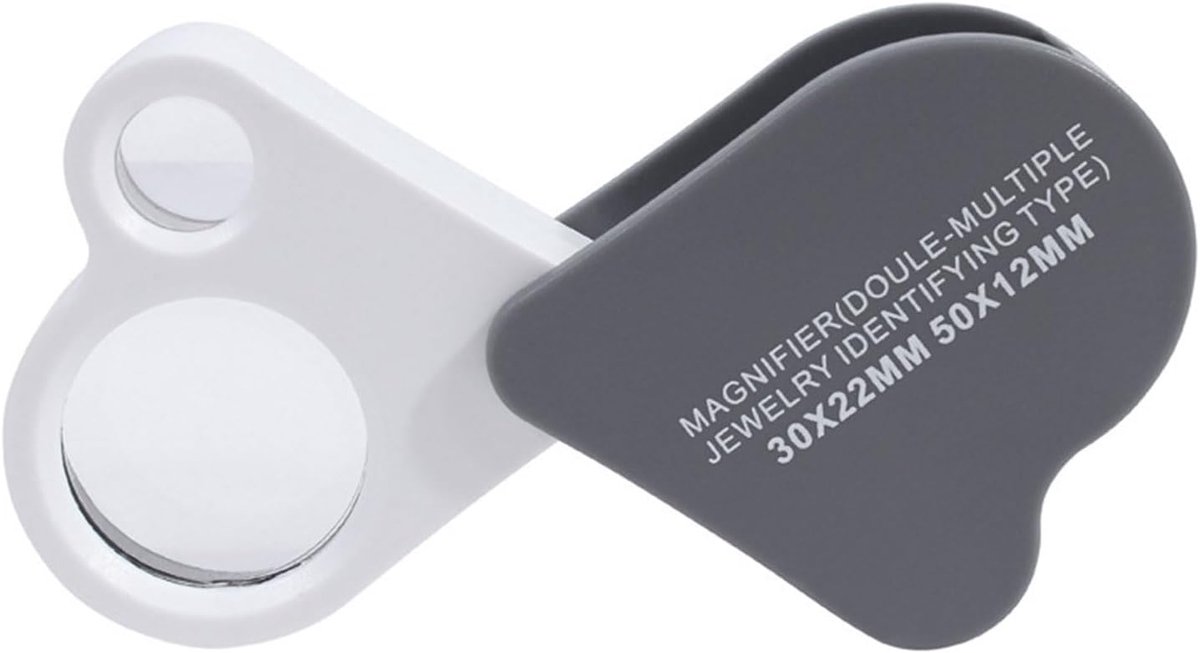 30 x 50 x Magnifier, Double Lens, Magnifier for Inspecting Jewelry Coins - ShopVlot