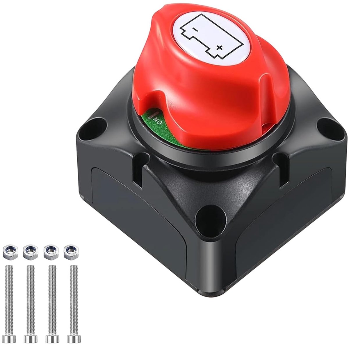 Batterijscheidingsschakelaar, 12 V, hoofdschakelaar 12 V/24 V/48 V, 275 A, batterijschakelaar 12 V, waterdicht, voor - ShopVlot