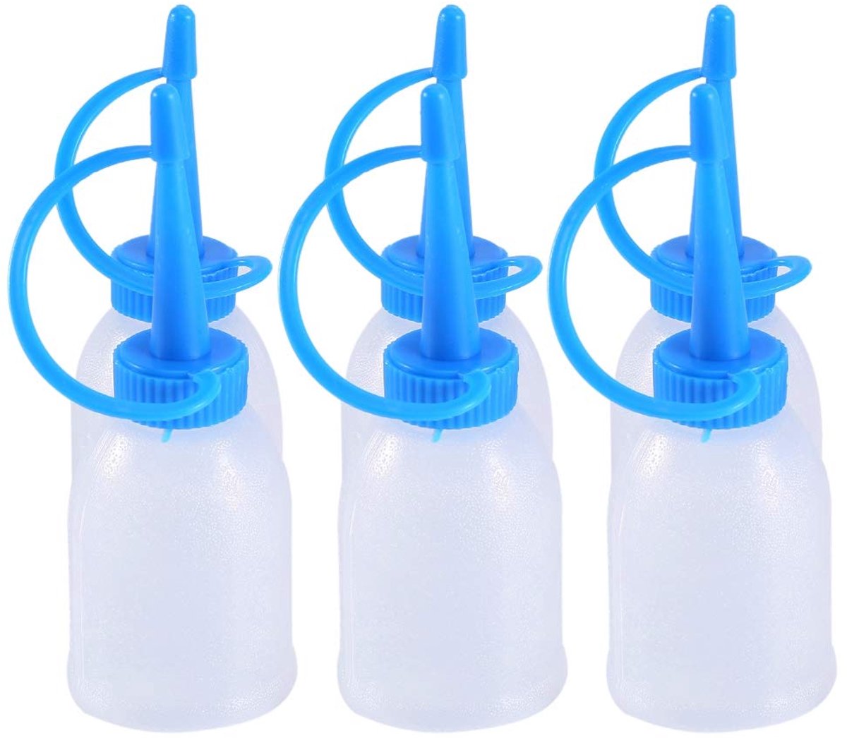 6 Stuks Plastic Knijpfles small squeeze bottles 1 oz 30 Ml Knijp Lege Fles Naaldtip Druppelflessen met Trechterdop - ShopVlot