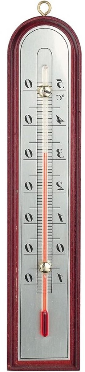 Ouderwetse thermometer - binnen en buiten - hout, 27 cm