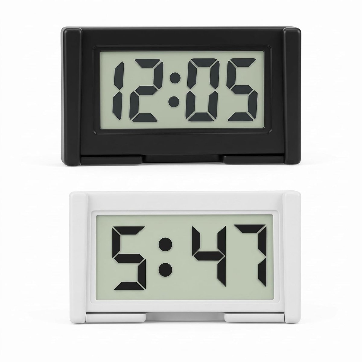 2 stuks, kleine digitale klok, lcd-display met datum