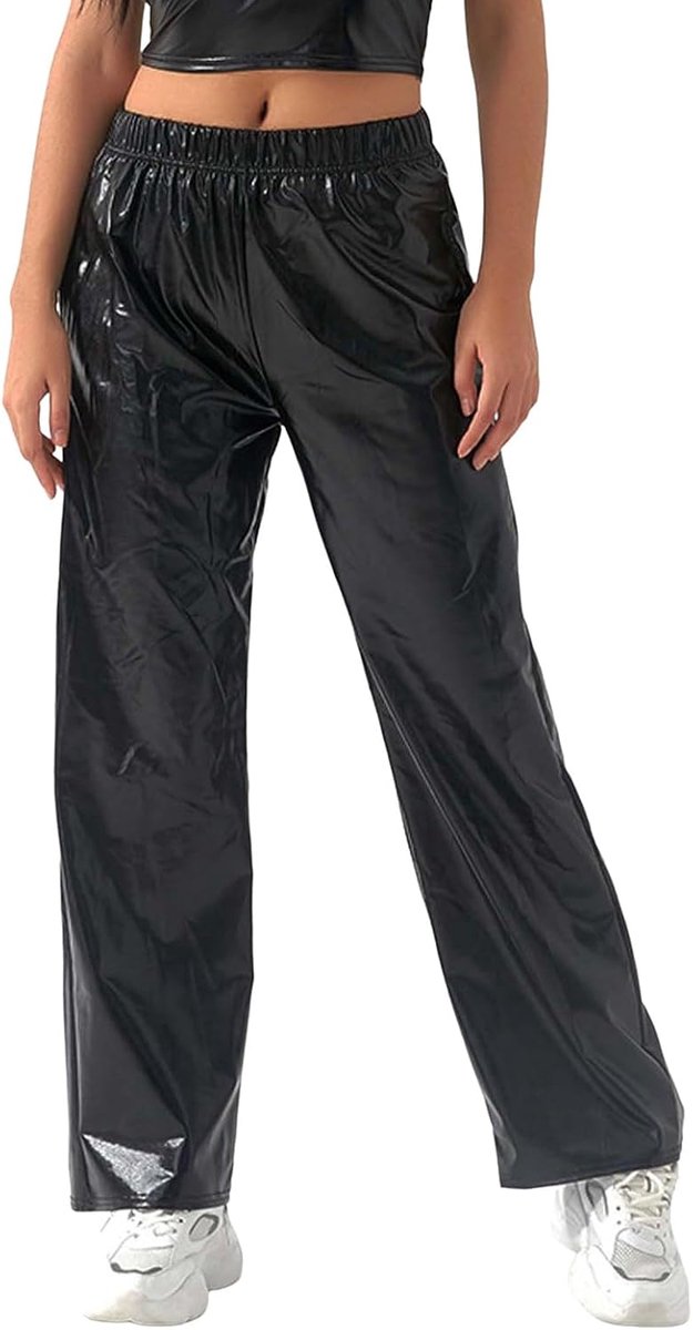 Broek Dames Zomer Brede Hoge Taille Vloeiend Chic Strand Bohemian Losse Rechte Mode Katoen Ademend Lichtgewicht met Zakken A74