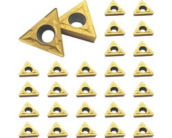 30 Stks Carbide Draaien Inserts TCMT110204, TCMT 21.51 Driehoekige Tungsten Staal Draaibank Draaien Inserts Voor Draaibank Draaien Tool Houder Boring Bar