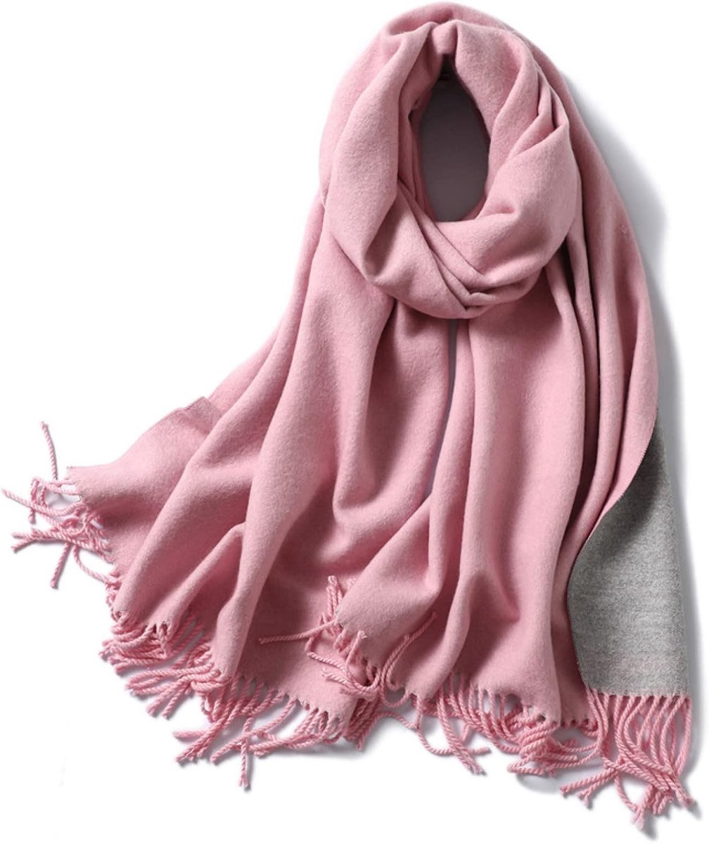 Damessjaal warme kasjmier sjaal winter sjaal wraps vrouwen dubbele kant pashmina solide deken stola's dame luxe sCA