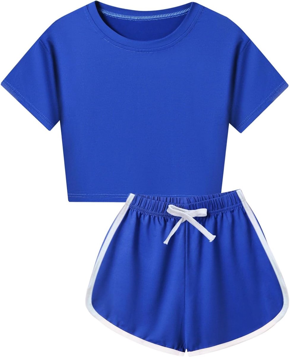 Zomer kinderen jongens meisjes zacht korte mouwen klein bovenstuk blouse en shorts casual tweedelige outfit set