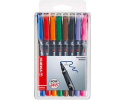 STABILO OHPen - Permanente Marker - Universal M Punt 1,0 mm - Etui Met 8 Kleuren