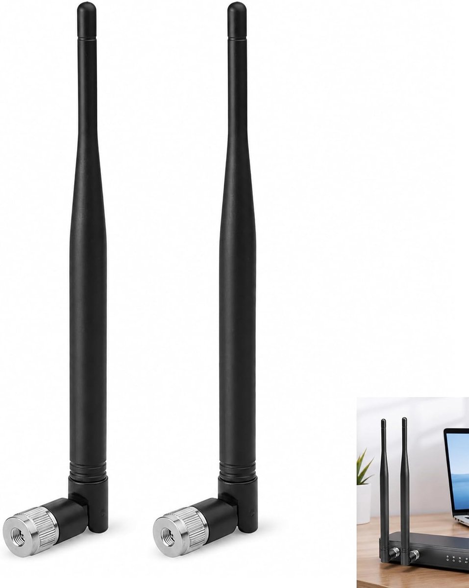 Set van 2 868 MHz antenne voor Lora Wan, SMA antenne voor Esp32 Lora 868 MHz SMA 6dBi, RF kantelbaar, 50 ohm, draadloze module, connector, RFID-radio, GSM, GPRS, GPS, ontvanger zender