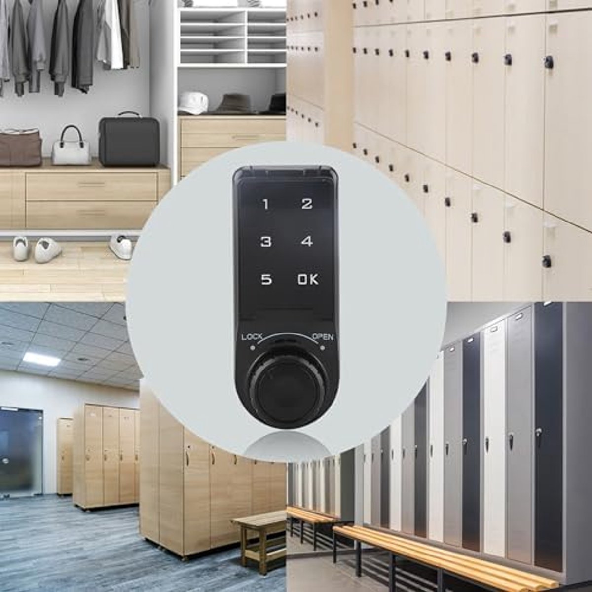 Touch-toetsenbord wachtwoord elektronische beveiliging digitaal slot voor school, gym, sports locker - veilig en betrouwbaar digitaal kluisje slot met gemakkelijke installatie