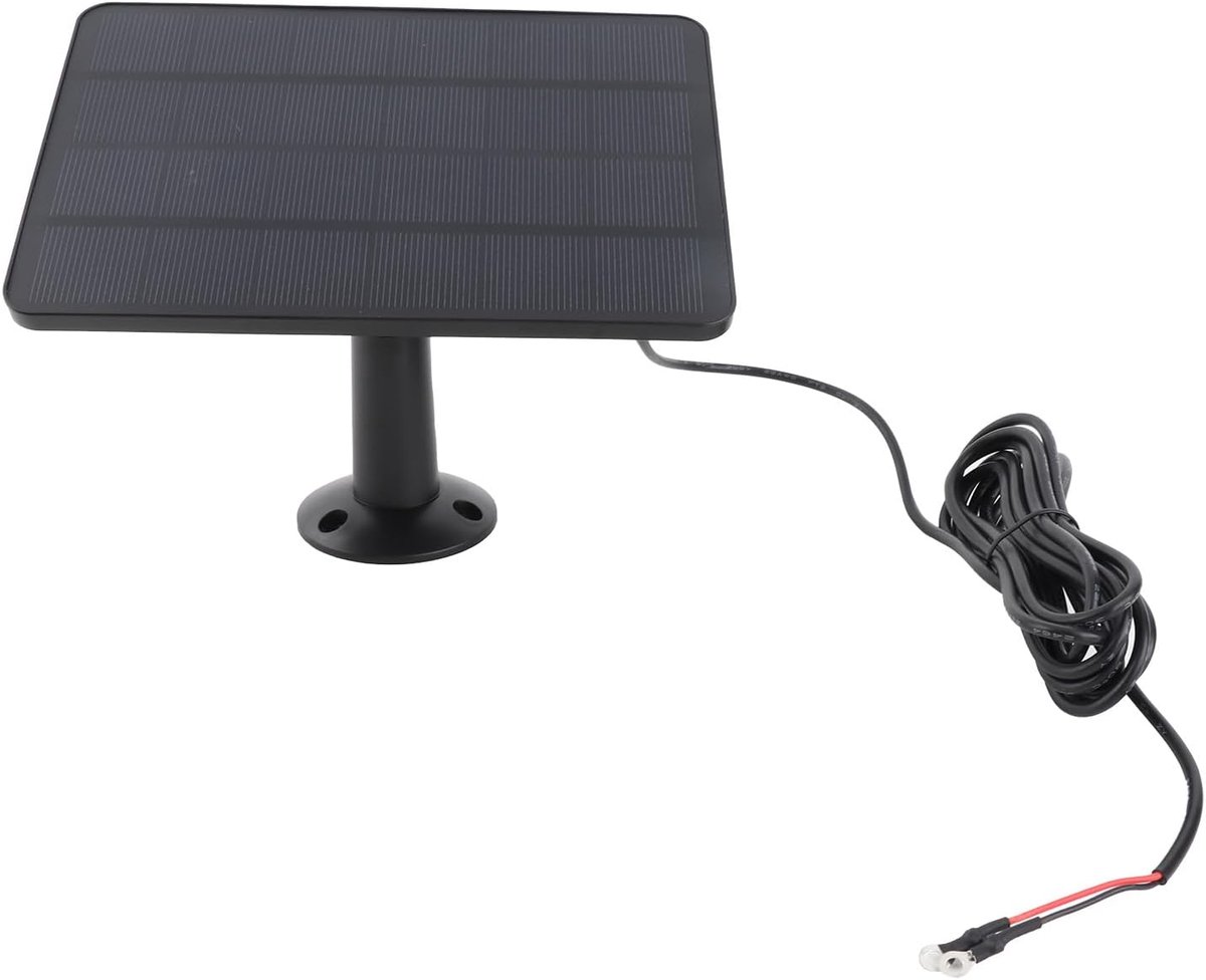 10W Zonnepanellader voor Nest/ Deurbel 2K Camera, Ring Video Deurbel 2, Deurbel 3, Video Deurbel 3, Deurbel 4 Plus, met 360 ° Verstelbare Beugel, IP66 Waterdicht