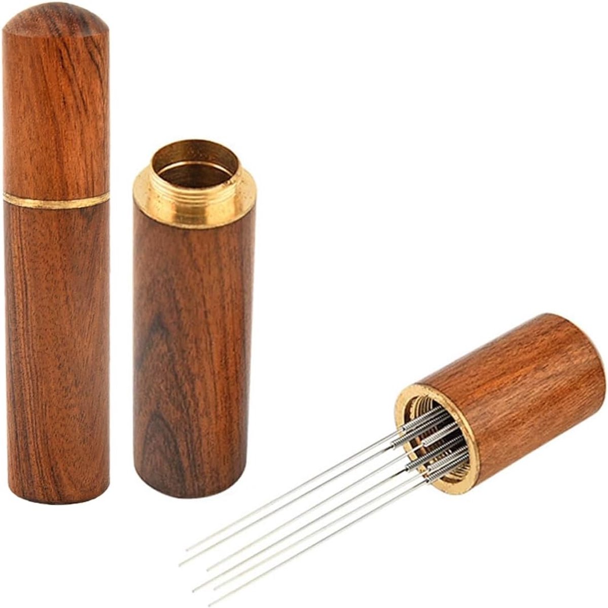 2 stuks koffiedoekpoedernaald, roernaald voor dennenpoeder, koffiemenggereedschap, 6 naalden