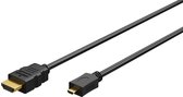 Goobay 1 m High Speed HDMI-kabel naar Micro-HDMI zwart, 4K/60 Hz, 18 Gbit/s