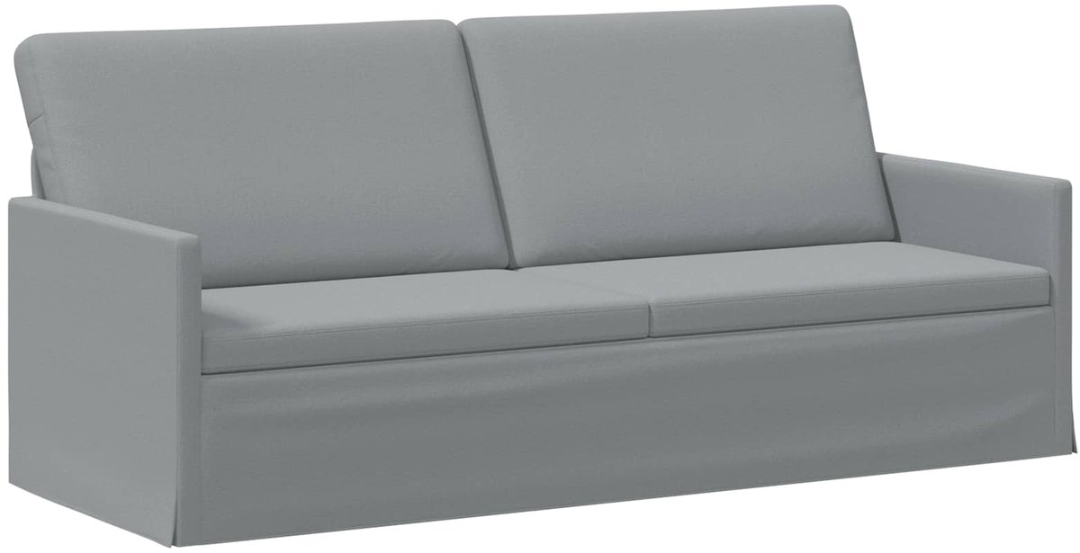 vidaXL 3-zits - sofa - Lichtgrijs - 190 - x - 81 - x - 82 - cm - Stof